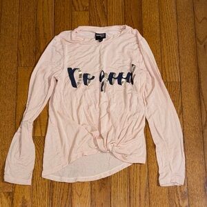Banana Republic Pink Long Sleeve Tee with Twist